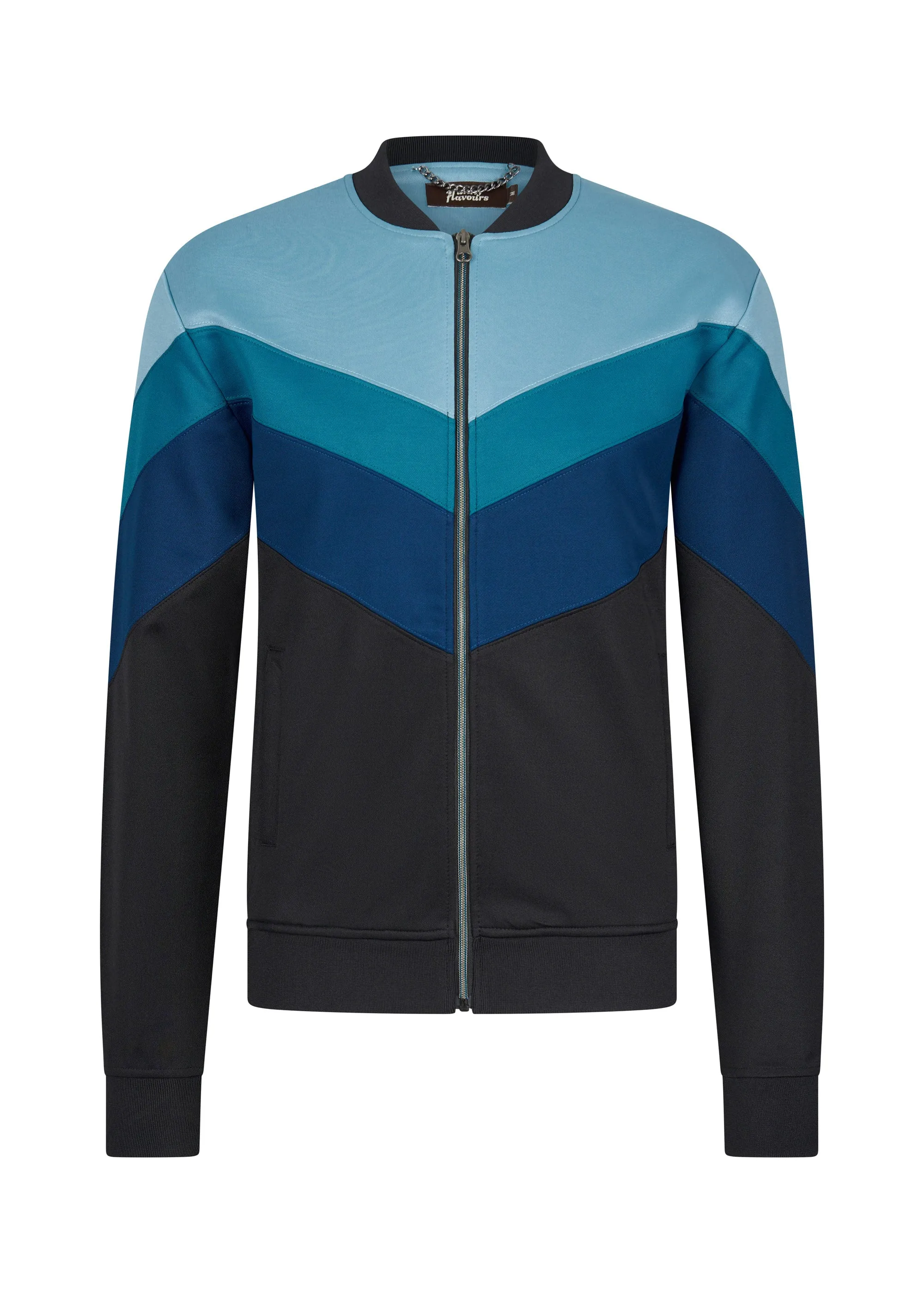 4 Funky flavours track jacket black blue