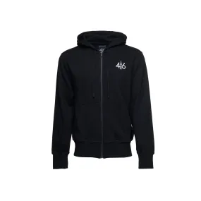 416 French Terry Men's Full Zip Hoodie - Black