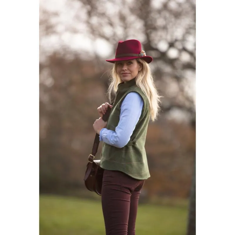 Alan Paine Rutland Ladies Tweed Gilet - Artichoke