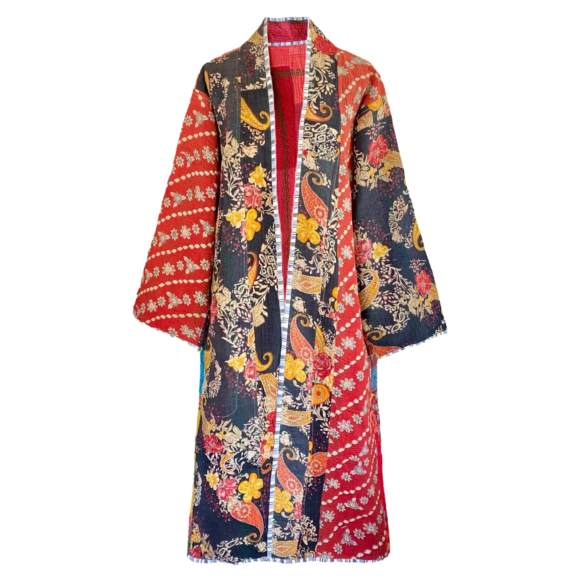 Amajar Vintage Quilted Kantha Coat ONE OF KIND