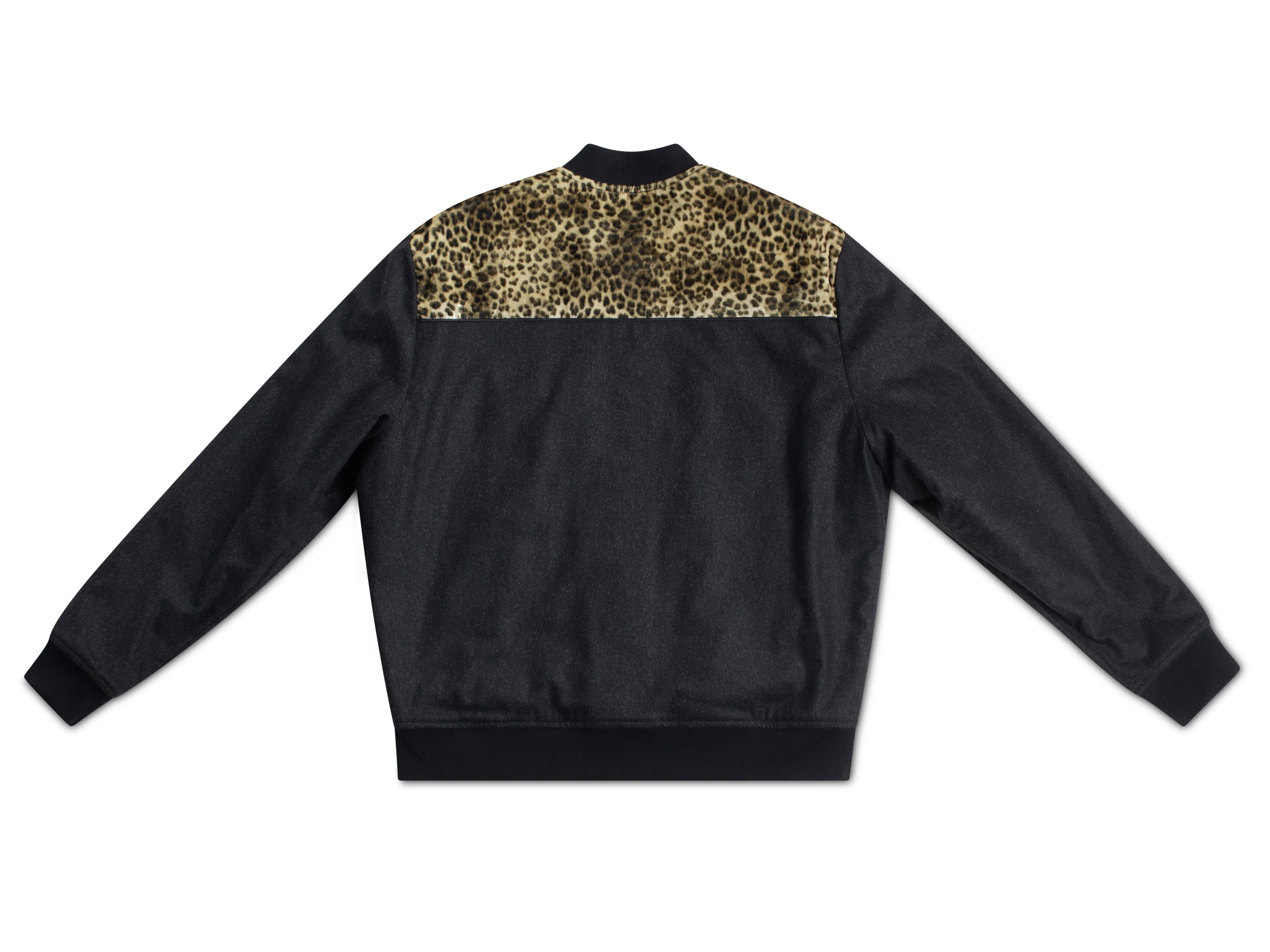 Animal Velvet Contrast Panel Track Jacket