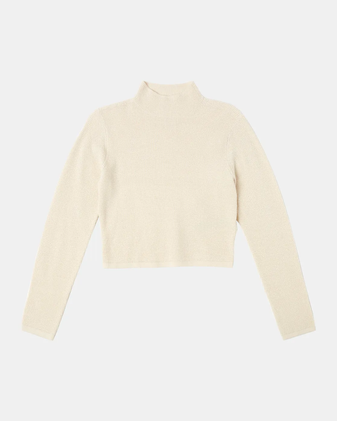 Après Sweater Long Sleeve Crop Top - Latte