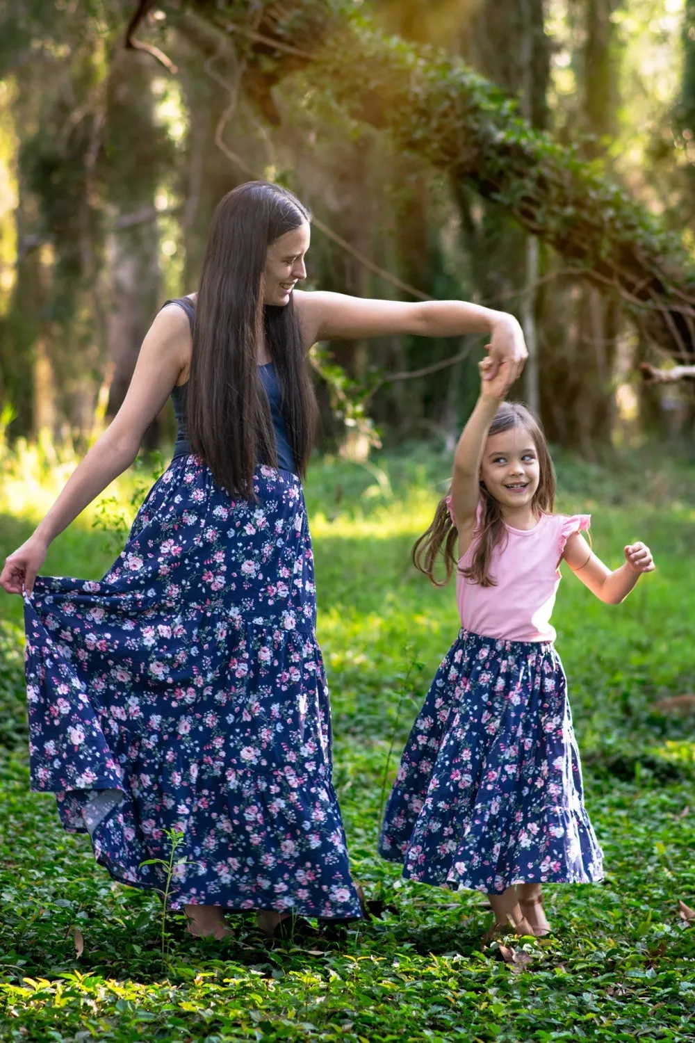 Arianna in Navy | Mummy & Me | Ladies Maxi Skirt