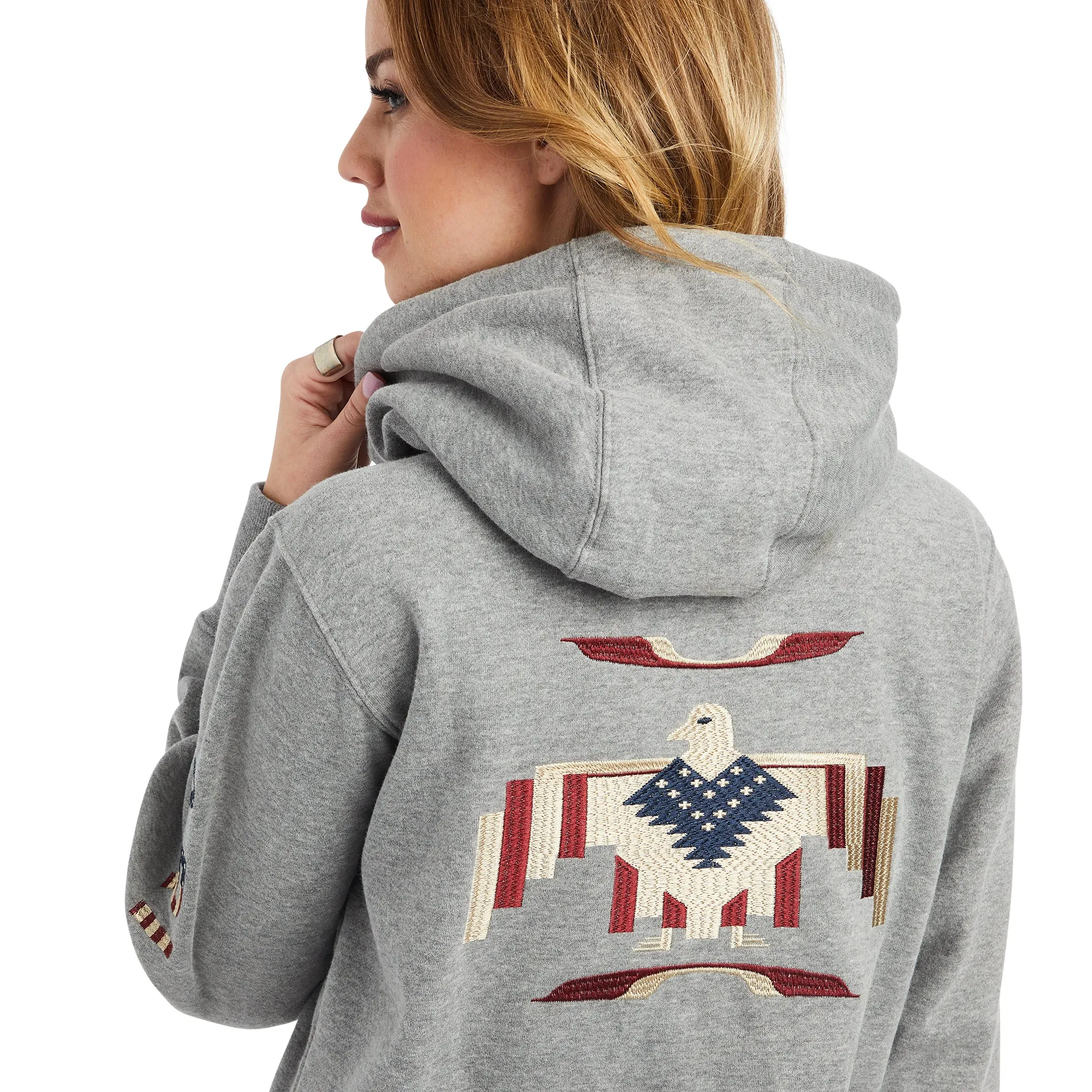 Ariat® Ladies Heather Grey Thunderbird Chimayo Hoodie 10042138