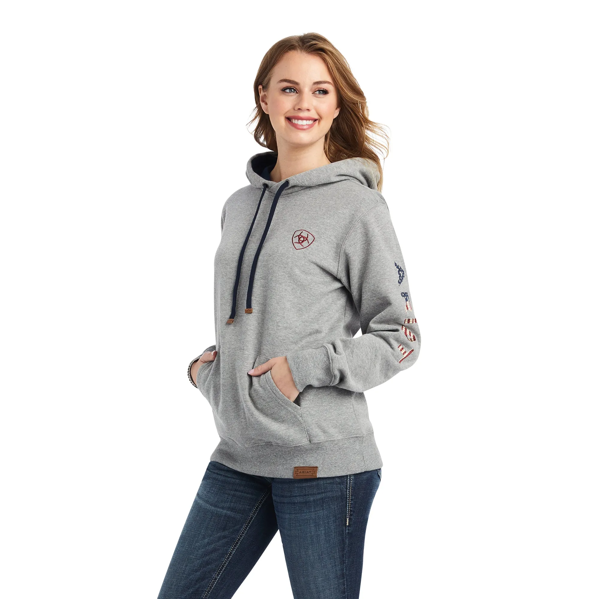 Ariat® Ladies Heather Grey Thunderbird Chimayo Hoodie 10042138