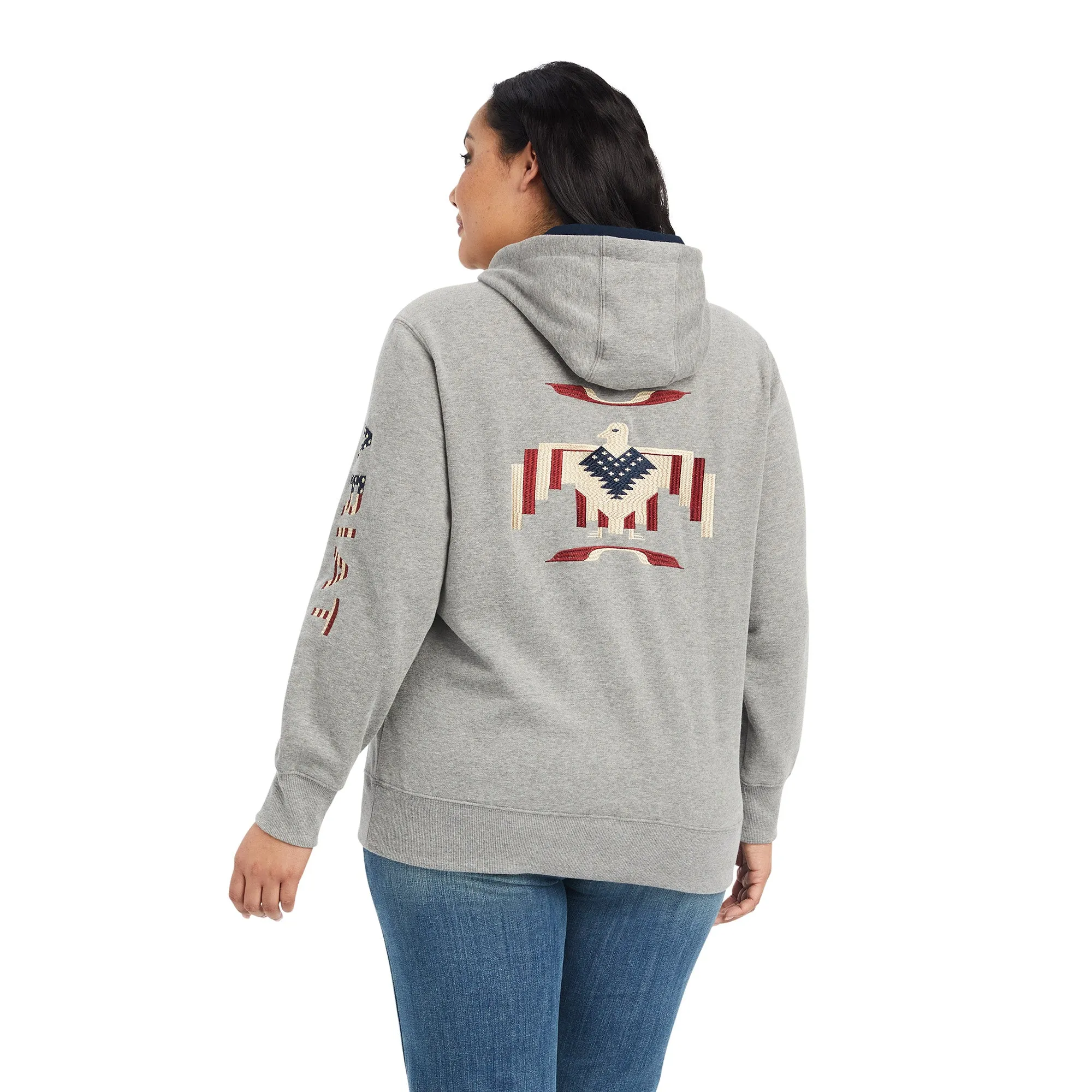 Ariat® Ladies Heather Grey Thunderbird Chimayo Hoodie 10042138