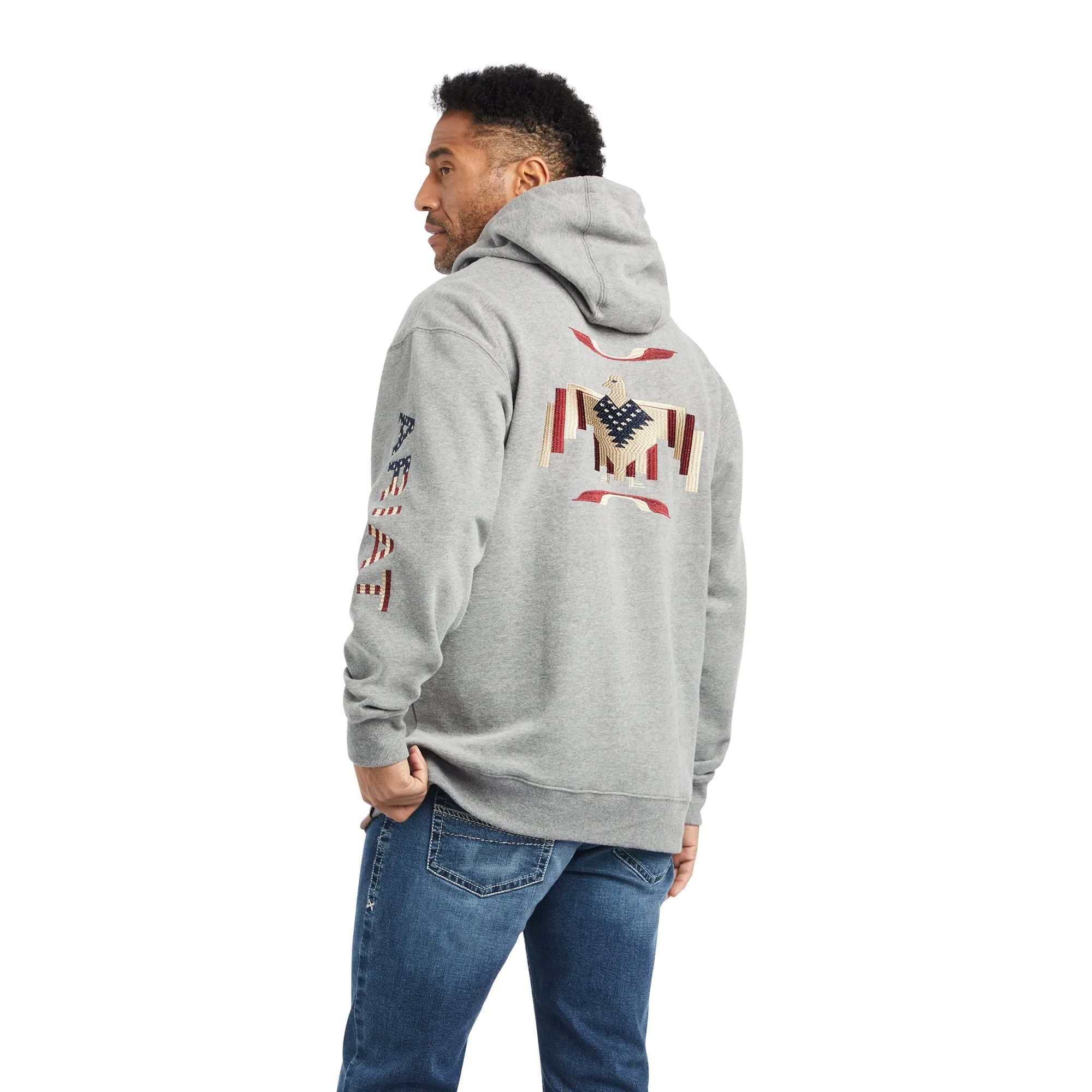 Ariat Men's Heather Grey Chimayo Graphic Pullover Hoodie 10042194