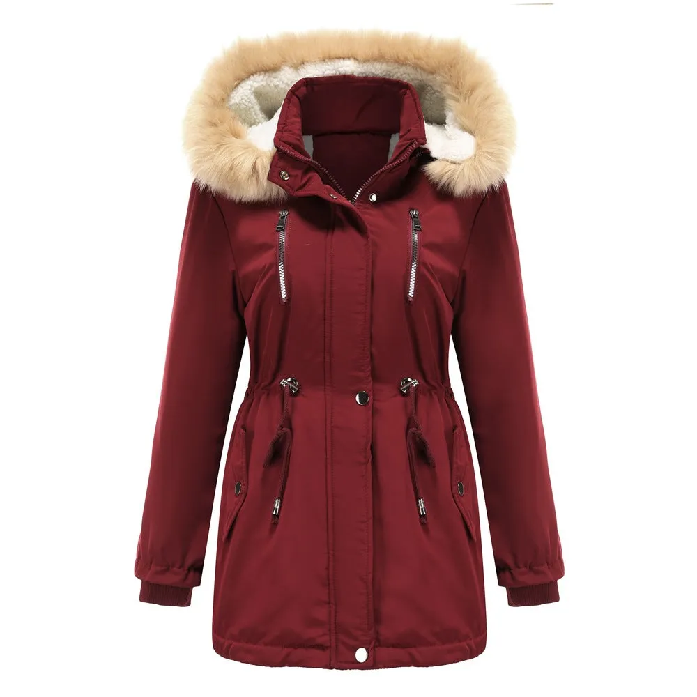 Ashleigh™ | Detachable Fur-Lined Cashmere Hooded Coat