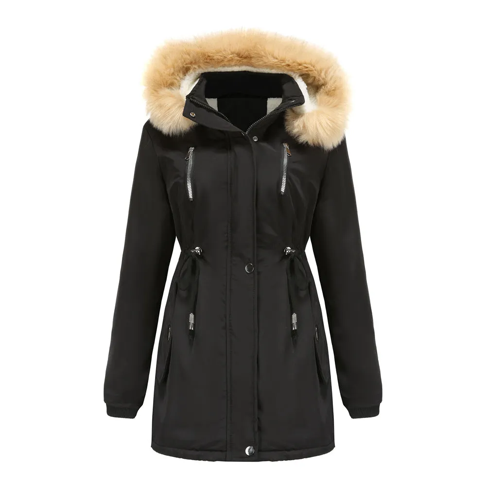 Ashleigh™ | Detachable Fur-Lined Cashmere Hooded Coat