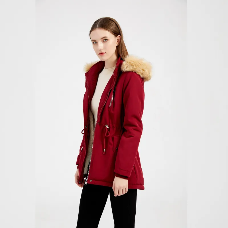 Ashleigh™ | Detachable Fur-Lined Cashmere Hooded Coat