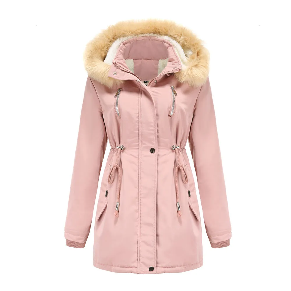 Ashleigh™ | Detachable Fur-Lined Cashmere Hooded Coat