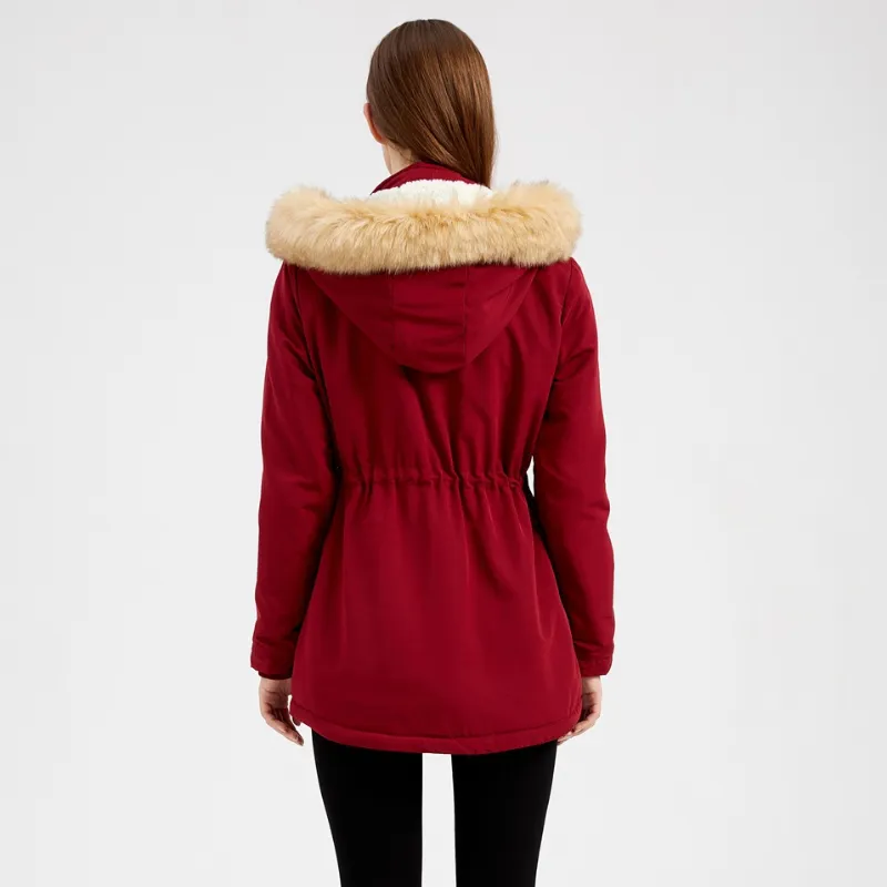 Ashleigh™ | Detachable Fur-Lined Cashmere Hooded Coat