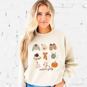 Autumn Girly Crewneck Sweatshirt