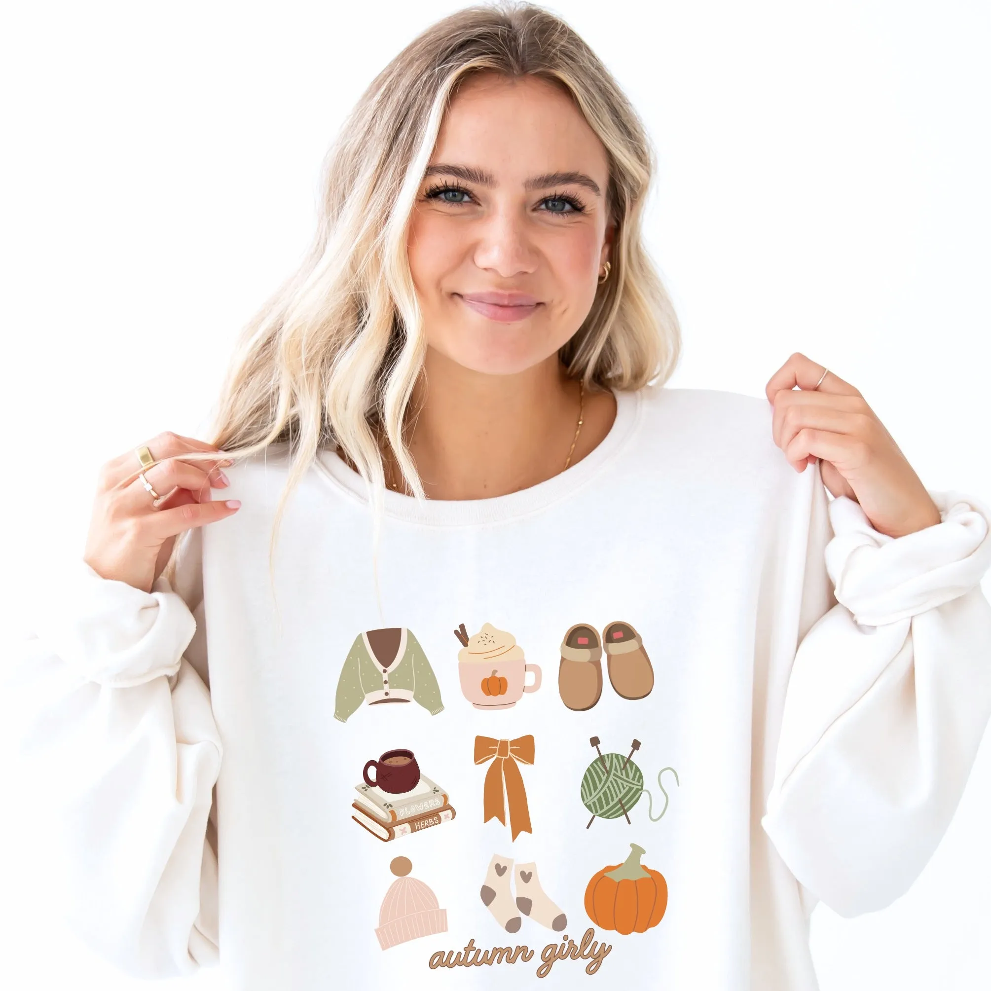 Autumn Girly Crewneck Sweatshirt