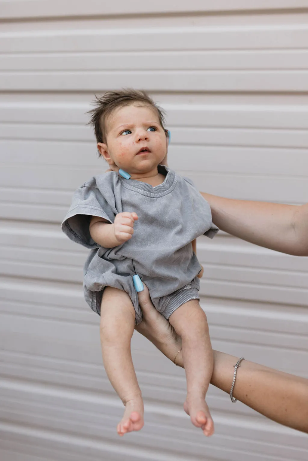 Baby Romper | Vintage Washed Steel