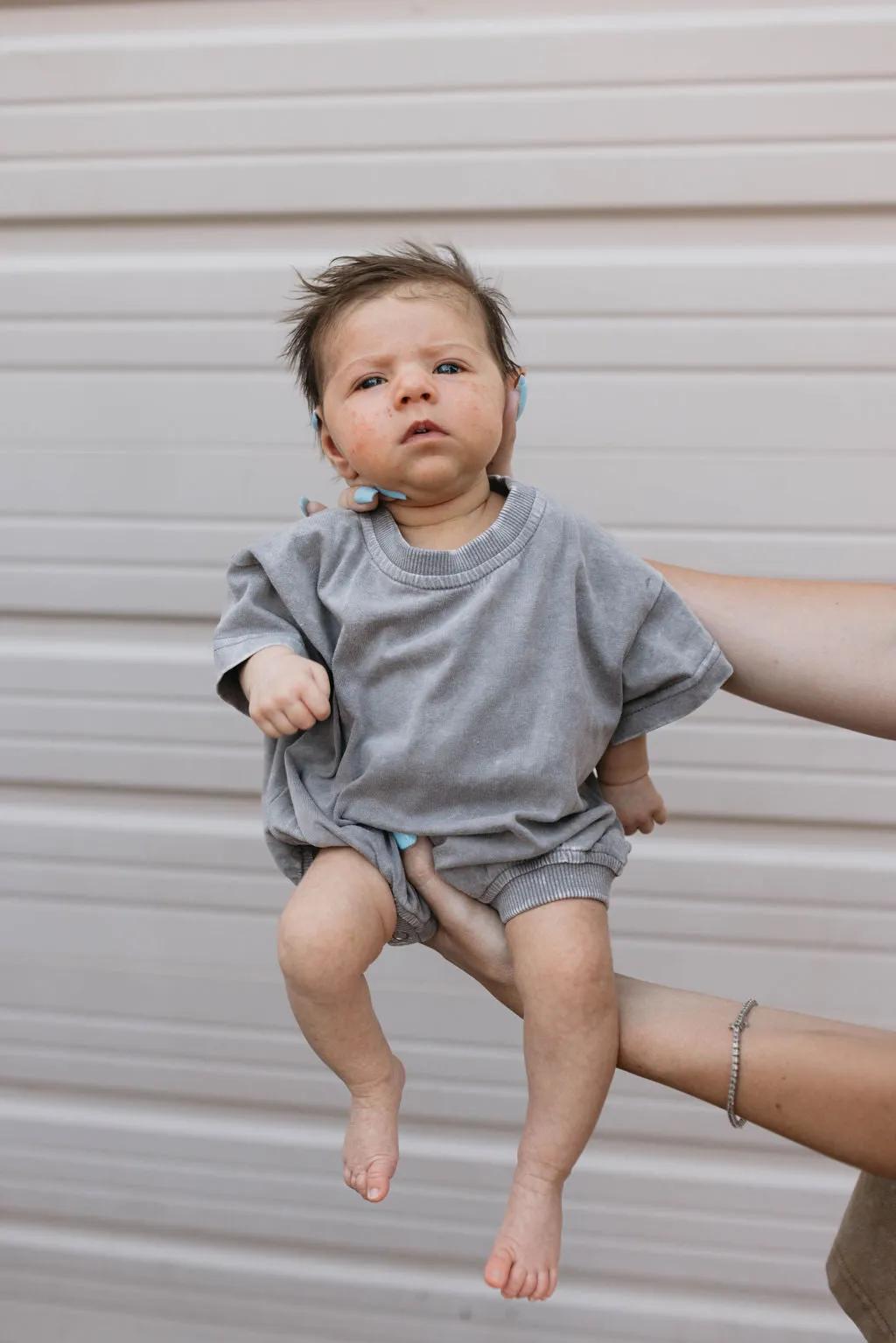 Baby Romper | Vintage Washed Steel