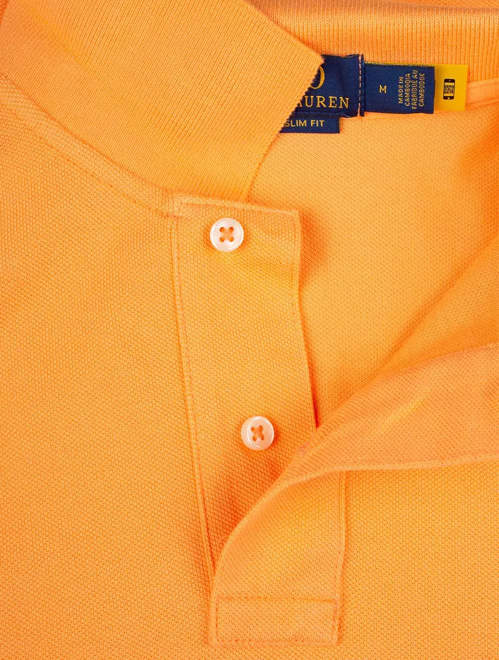 Basic Short Sleeve Polo Orange