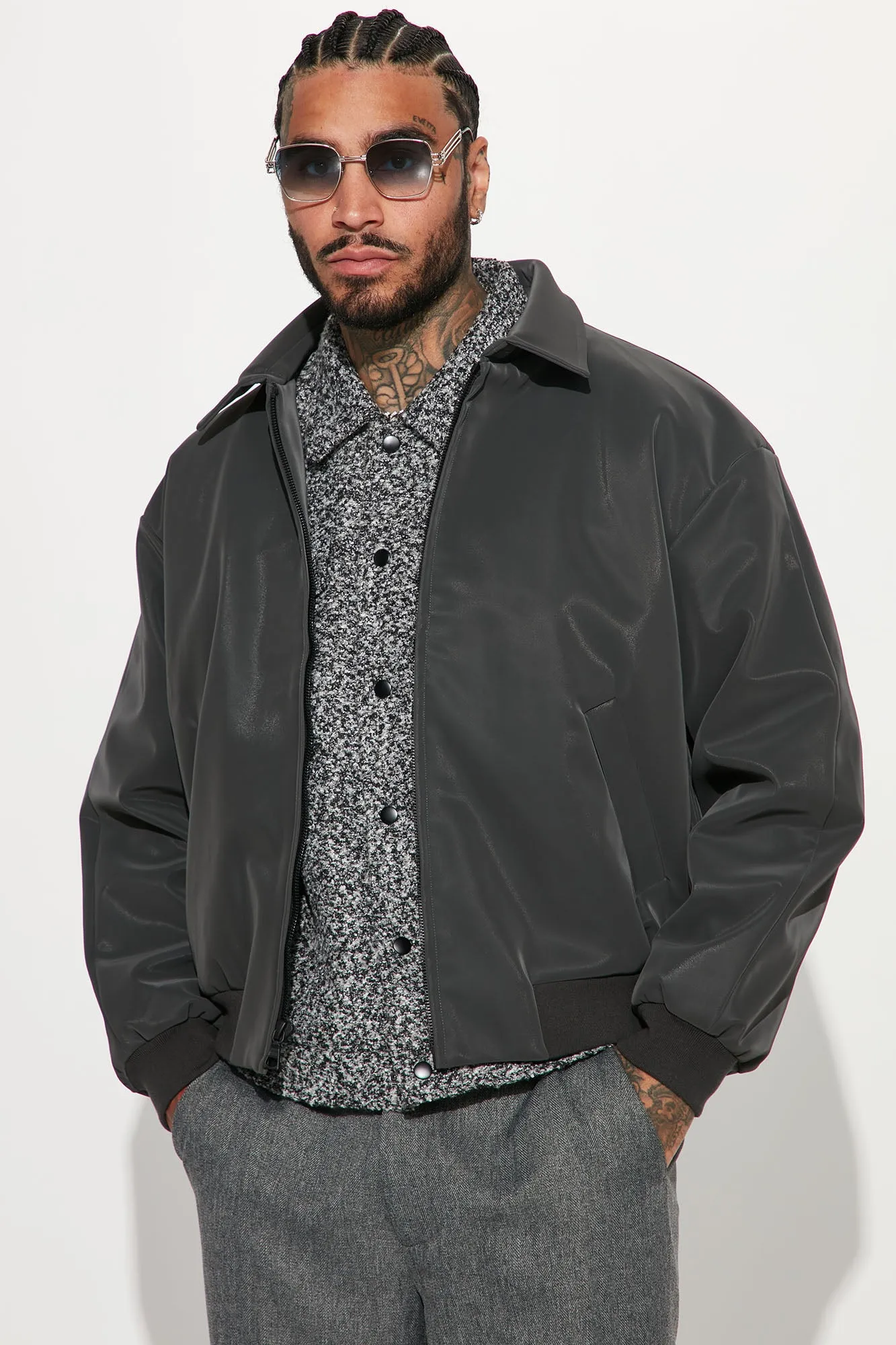 Be Ruthless Bomber Jacket - Grey