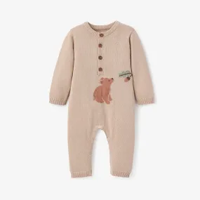 BEAR KNIT BABY JUMPSUIT