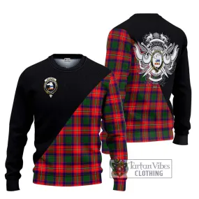 Belsches Tartan Ugly Sweater with Family Crest and Military Logo Style