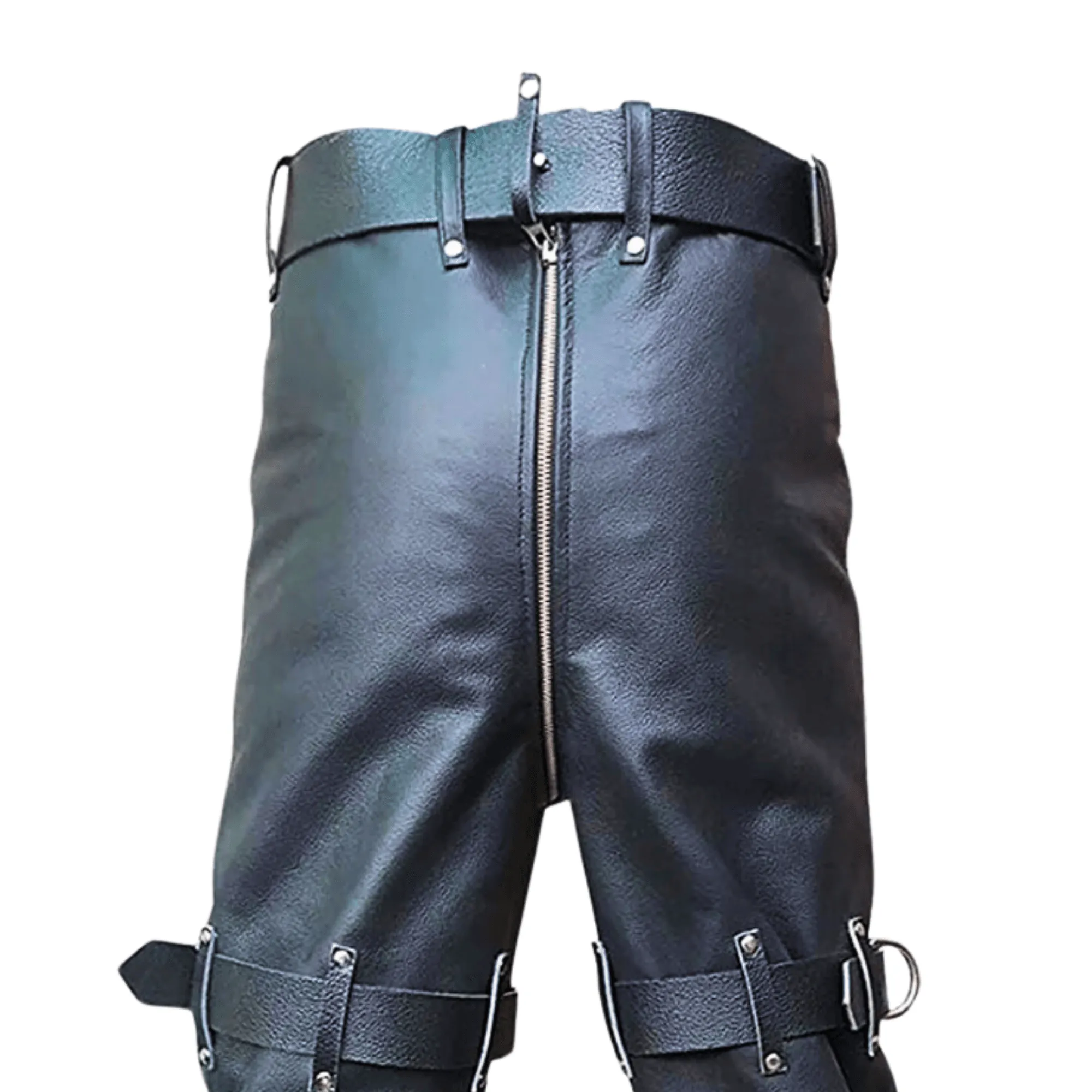 Black Bondage Leather pants for Men