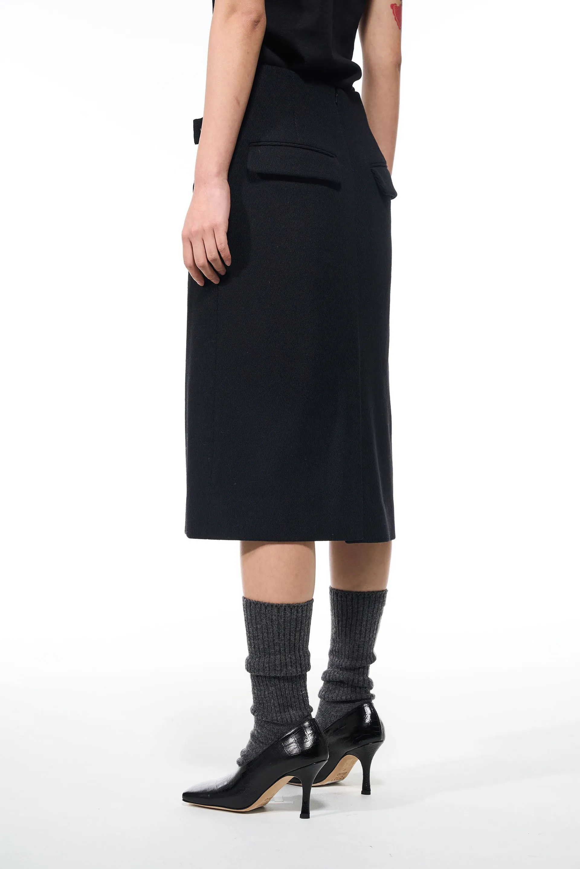 Black Wool Skirt