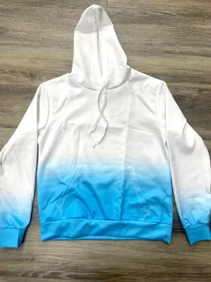 Blue Ombre Faux Bleached Hoodie