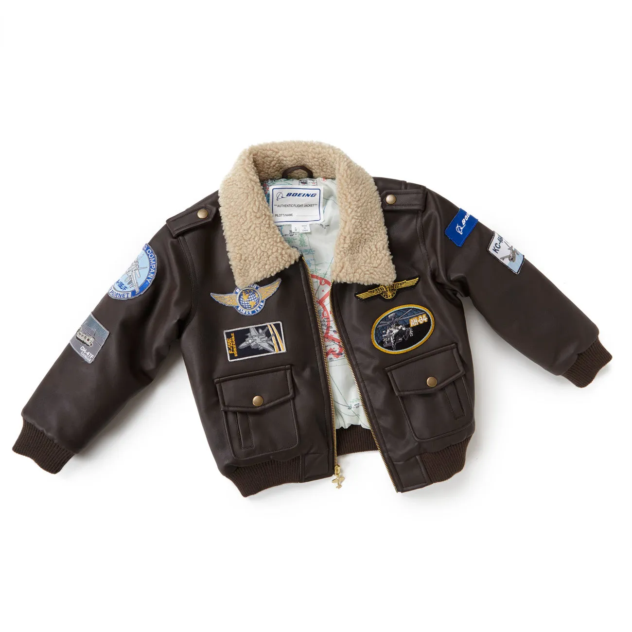 Boeing Kids' Brown Aviator Jacket