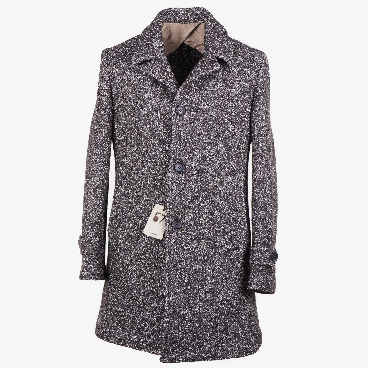 Borrelli Donegal Tweed Wool-Cotton Overcoat