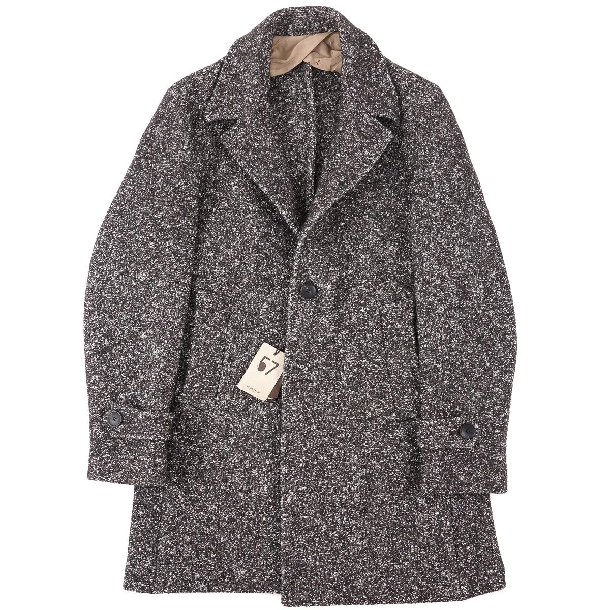 Borrelli Donegal Tweed Wool-Cotton Overcoat