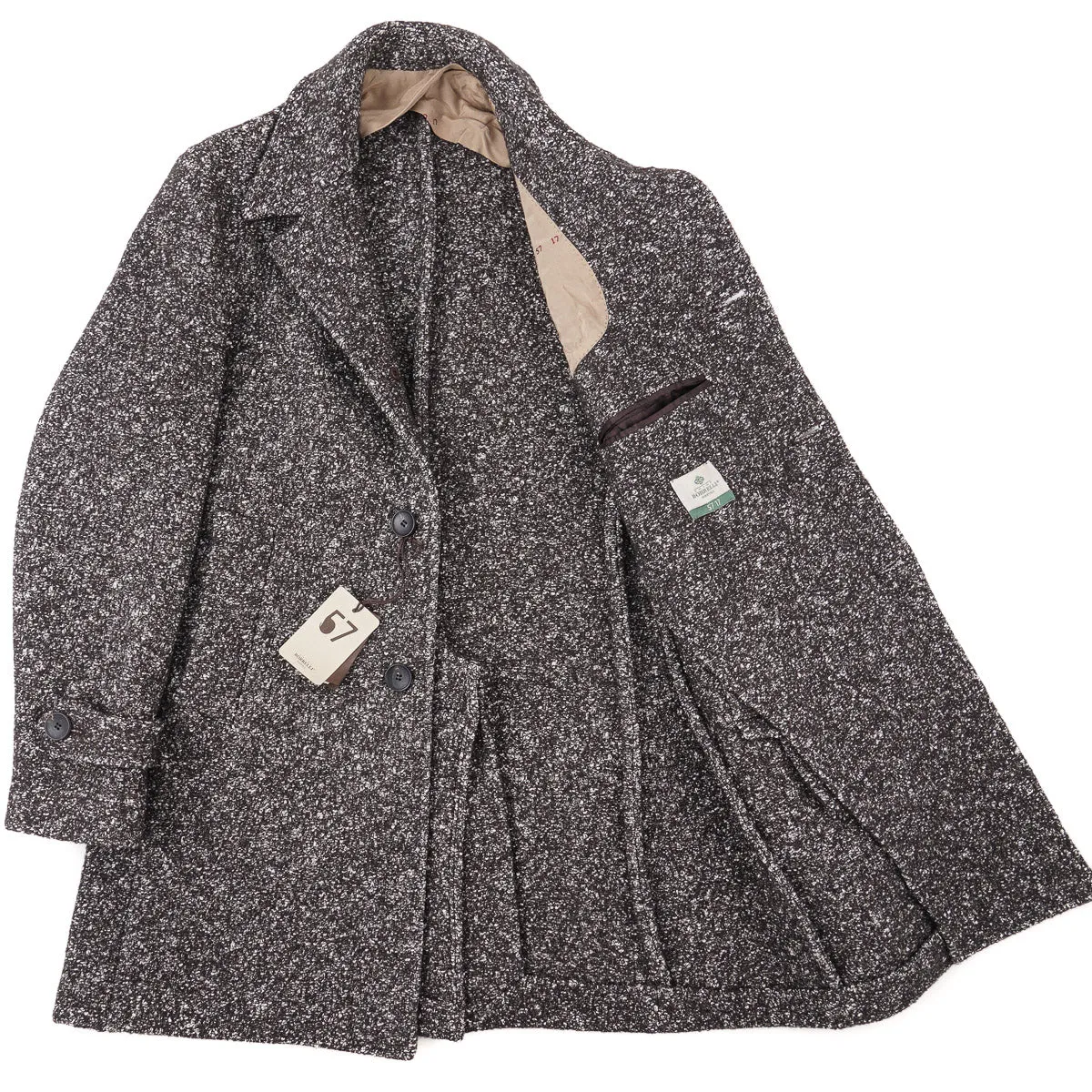 Borrelli Donegal Tweed Wool-Cotton Overcoat