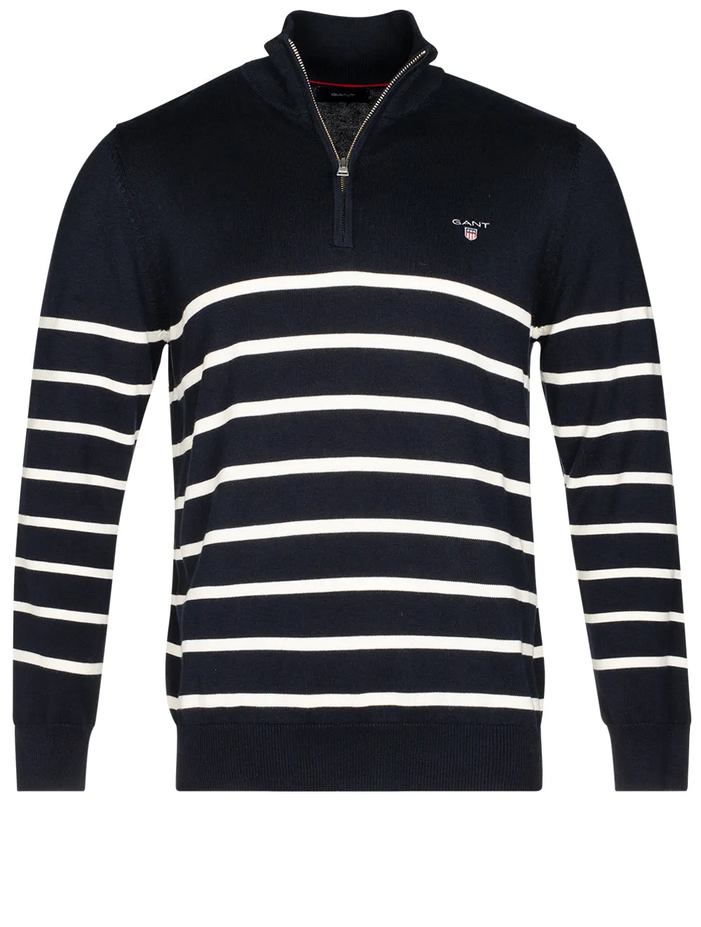 Br Stripe Half Zip Evening Blue