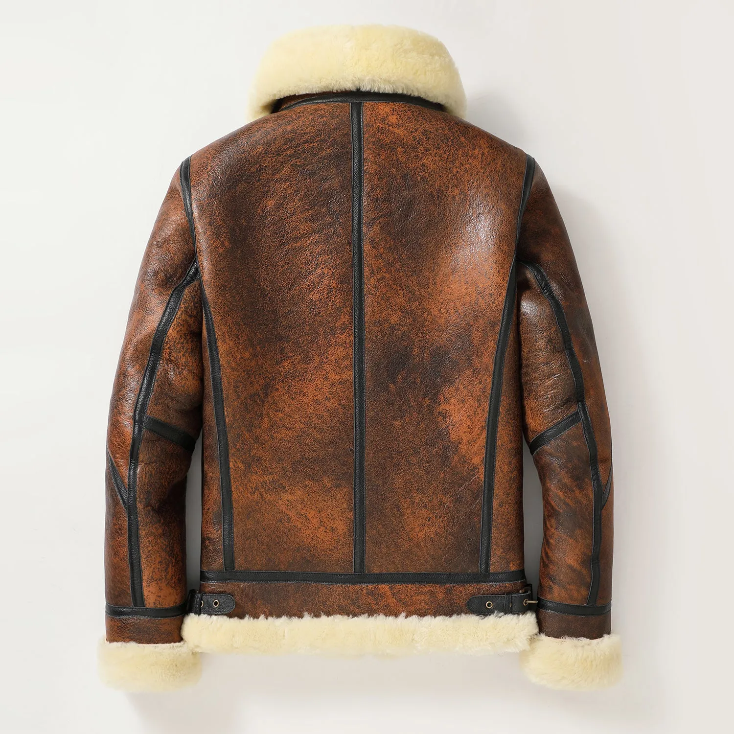 Brown Men's Shearling B3 Bomber Jacket