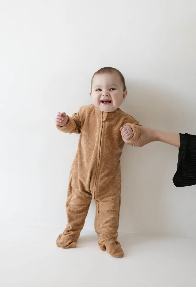 Brown Sugar | Terry Zip Pajamas