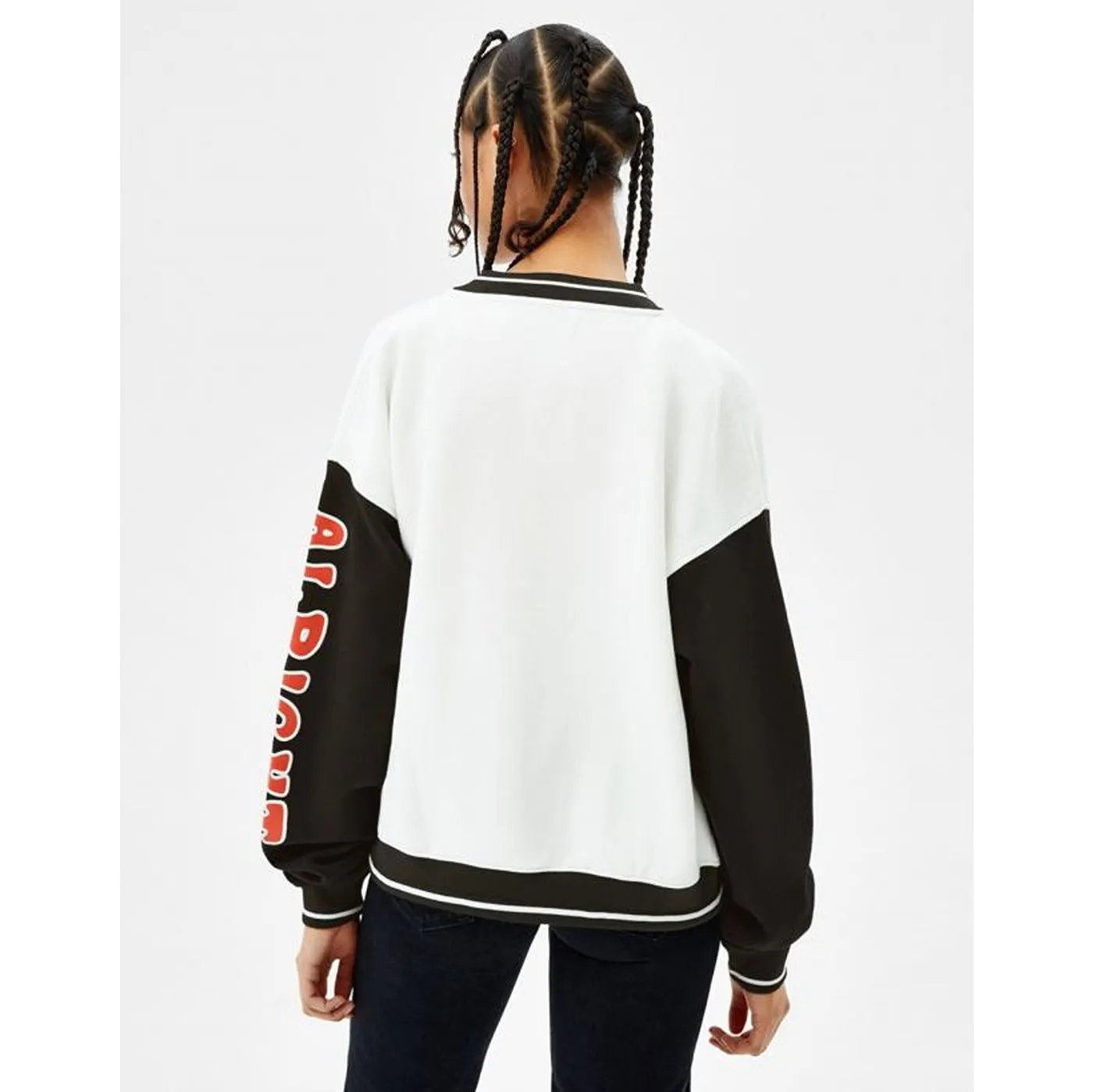 BSK Oversized White Bomber Jacket