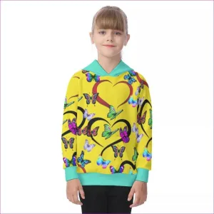 Butterfly Love Kids Raglan Pullover Hoodie