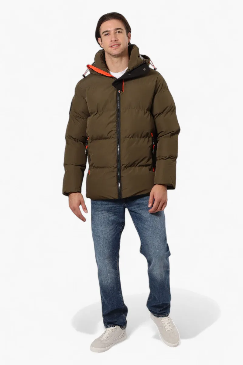 Canada Weather Gear Contrast Trim Bubble Bomber Jacket - Olive