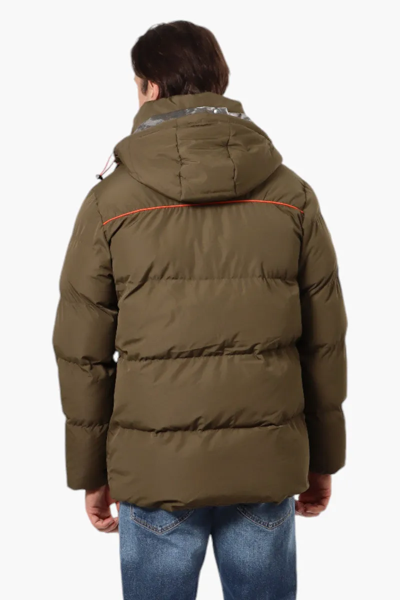 Canada Weather Gear Contrast Trim Bubble Bomber Jacket - Olive