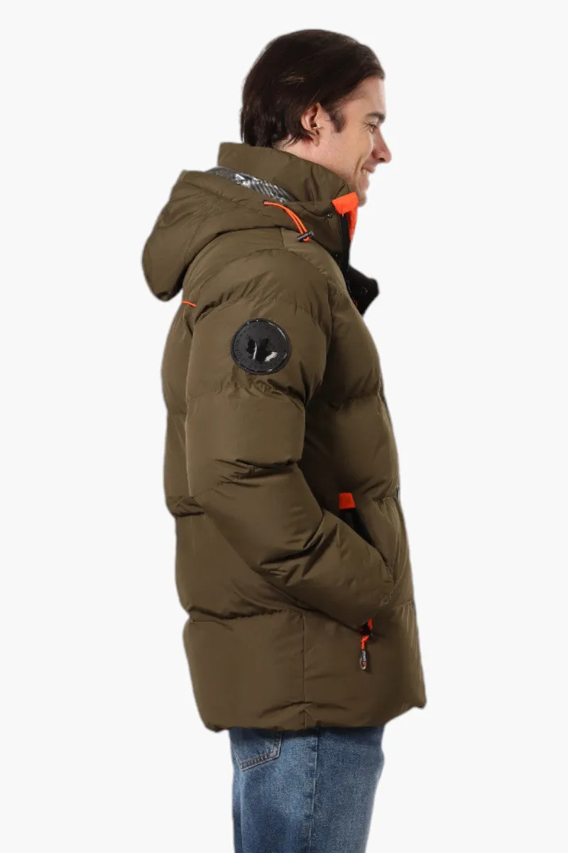 Canada Weather Gear Contrast Trim Bubble Bomber Jacket - Olive