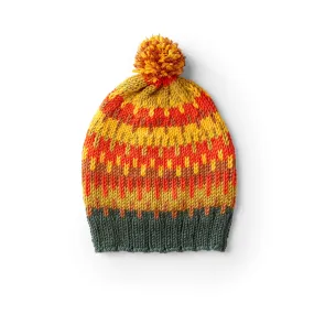 Caron Graphic Knit Fair Isle Hat