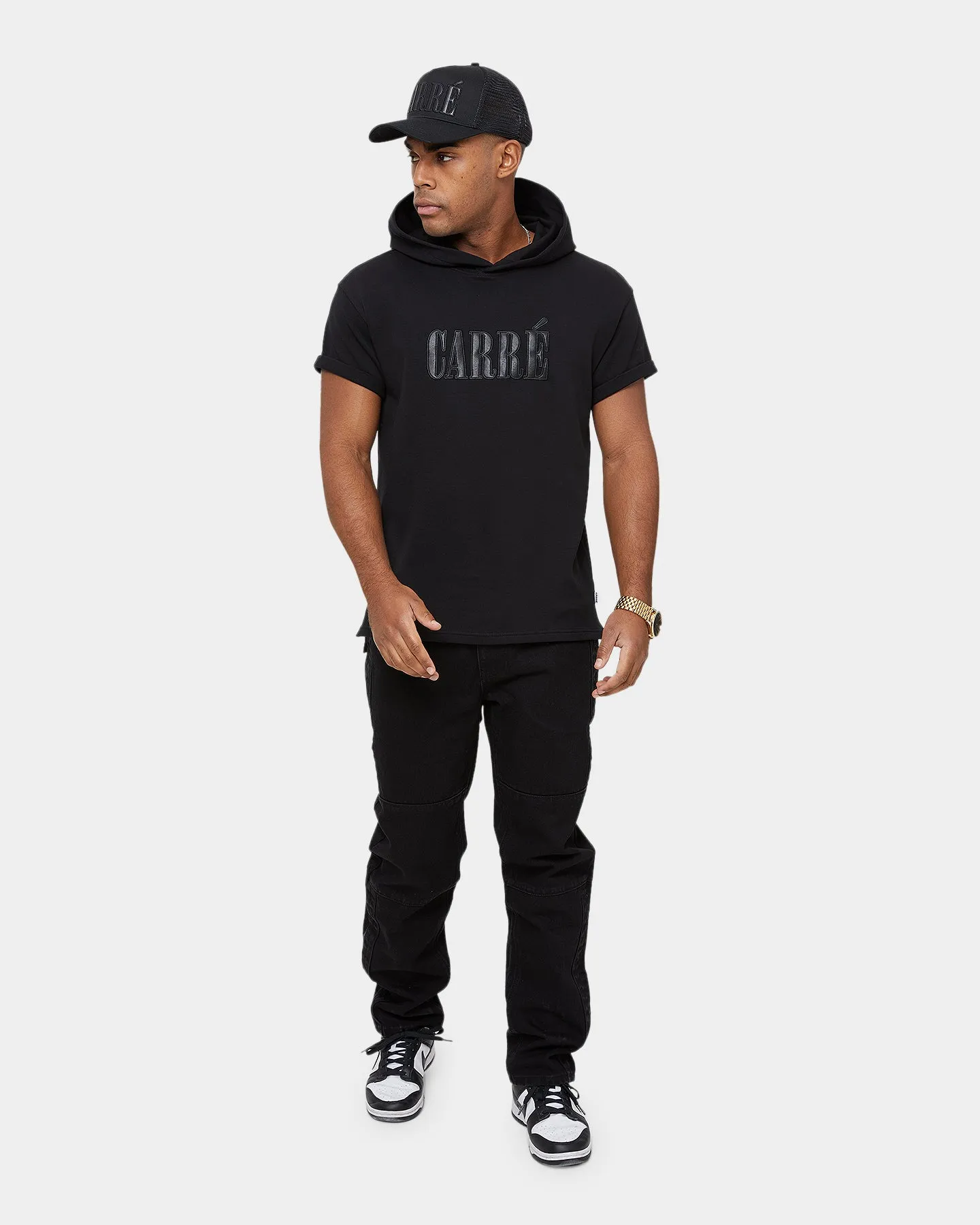 Carré Declaration MTN Short Sleeve Hoodie Black