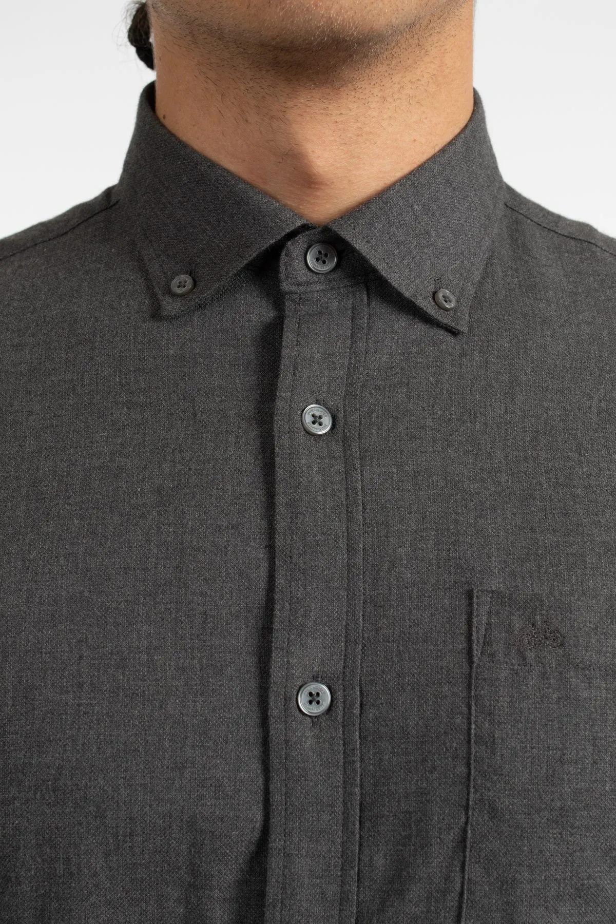 Charcoal Mini Diamond Cotton Marle Shirt