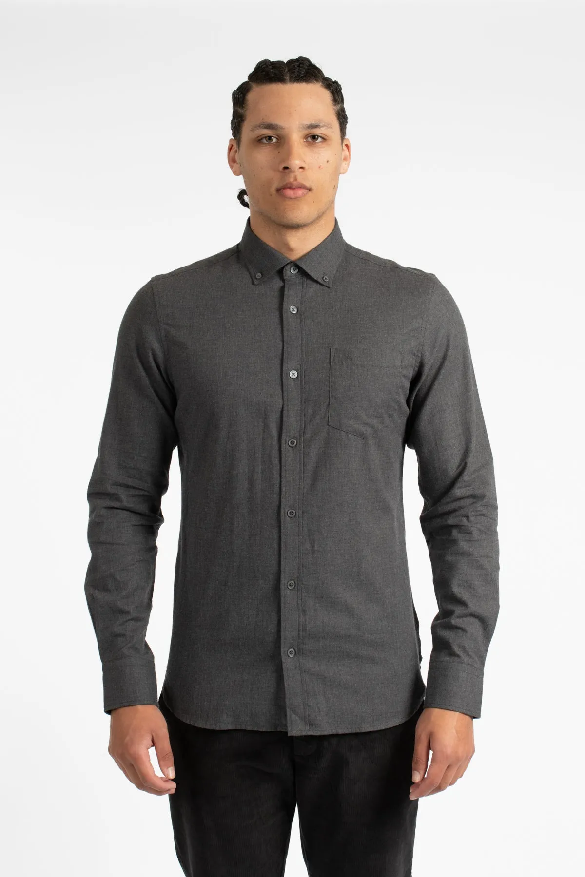 Charcoal Mini Diamond Cotton Marle Shirt