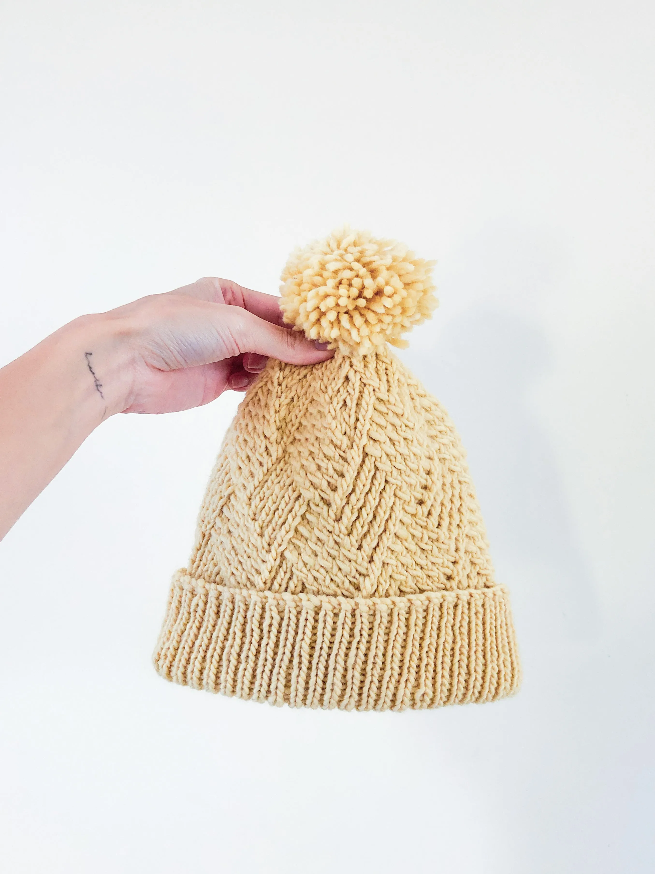 Claire Twist Beanie Knitting Pattern