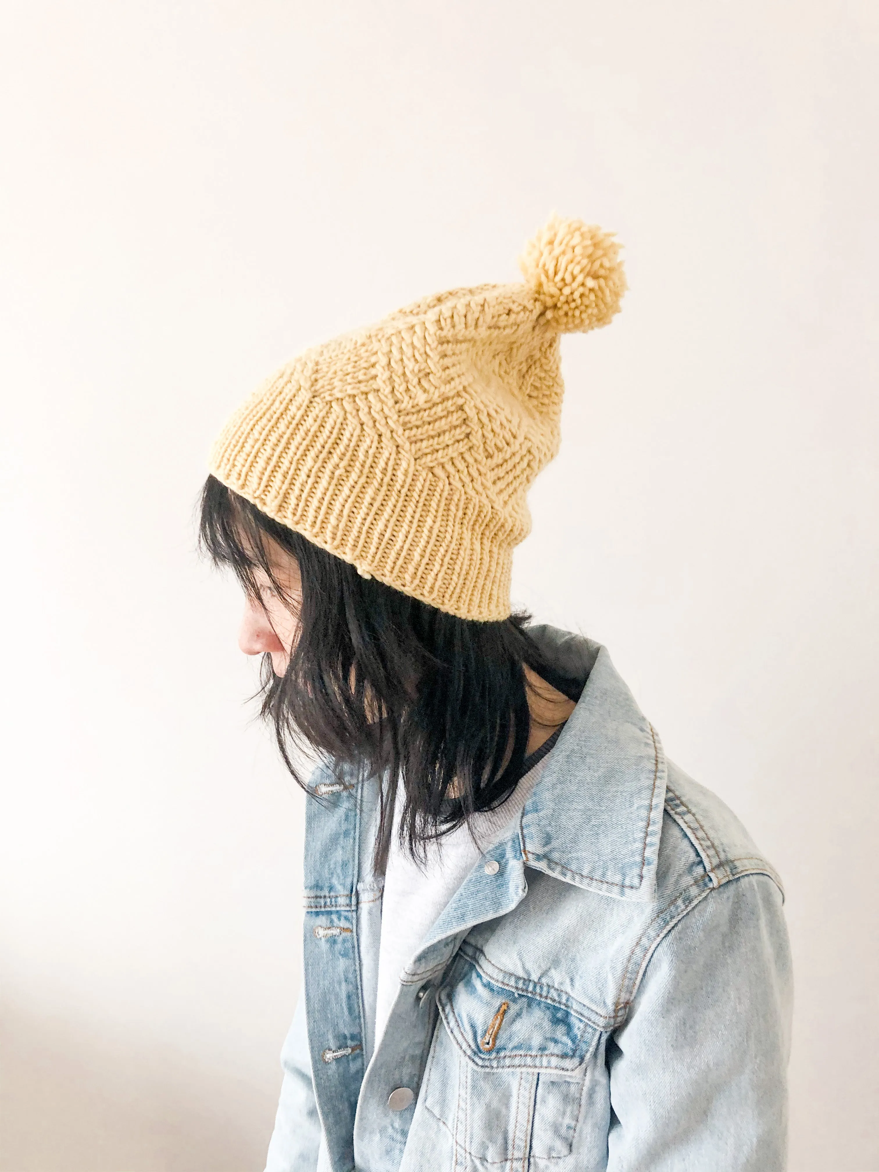 Claire Twist Beanie Knitting Pattern