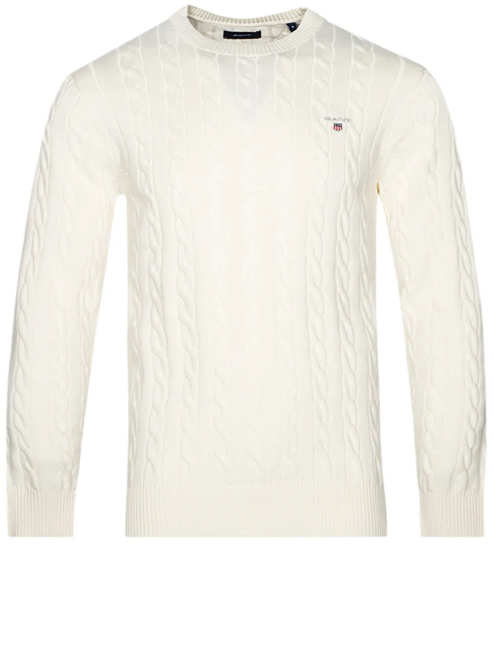 Cotton Cable Crewneck Cream