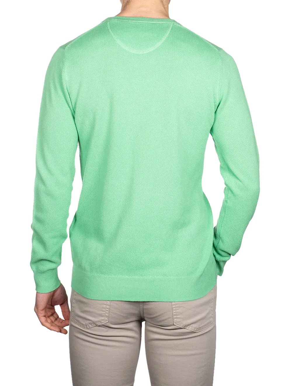 Cotton Pique Crewneck Absinthe Green