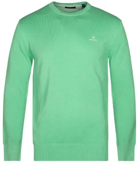 Cotton Pique Crewneck Absinthe Green