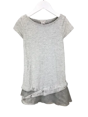 Crewcuts, Girls' Ruffle-Hem Knit Dress, Grey Heather, Size 4/5