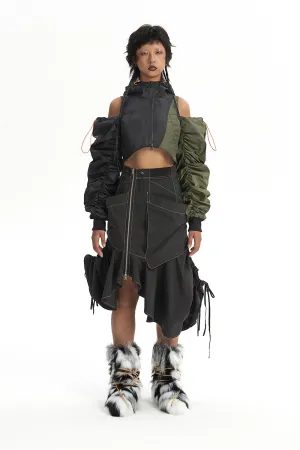 CURFEW REBEL drawstring skirt